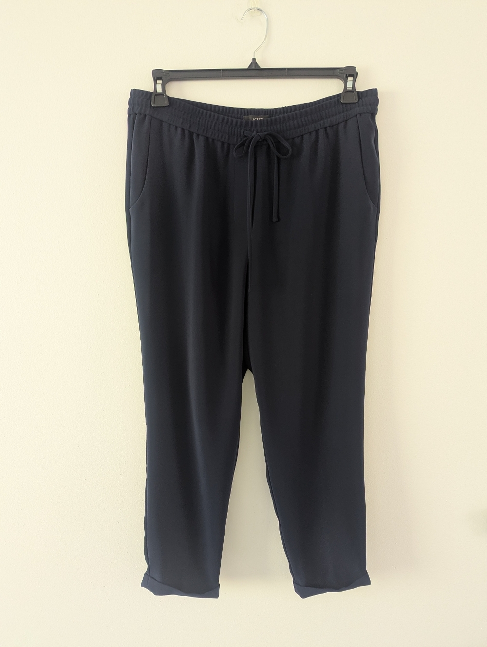 J Crew Navy Pull On Trouser Pants Size 8